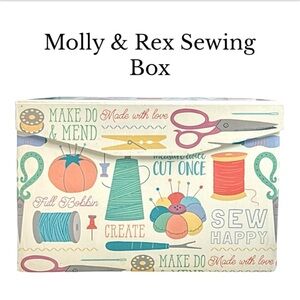 Molly & Rex White Two Layer Storage Sewing Box